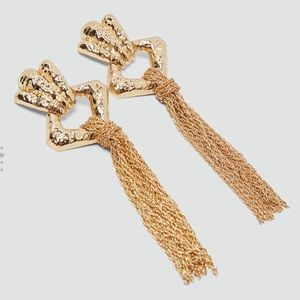 ZARA gold dangling earrings